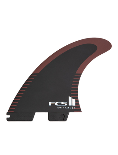 FCS II Pyzel PC Tri Retail Fins, Black/Shiraz