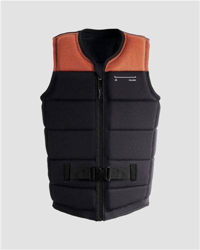FOLLOW SECTION MENS VEST, BLACK/ORANGE