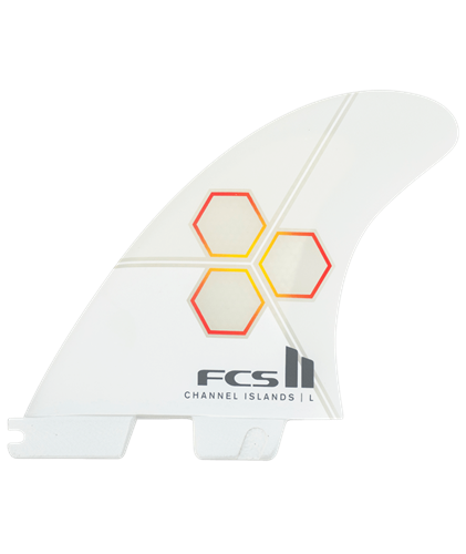 FCS II CI PC Medium White/Flame Quad Rear  Fins