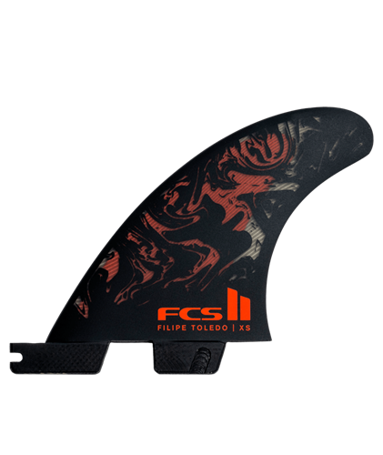 FCS II FT PC XS Black/Red Thruster  Fins