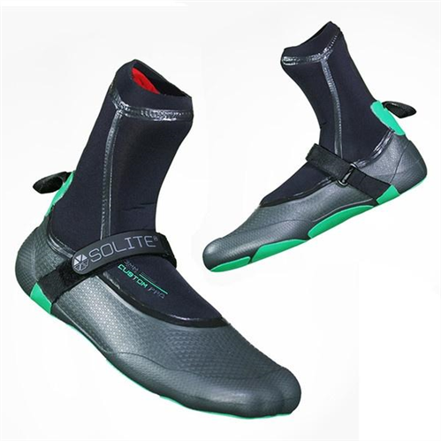 Solite Boots 3mm Custom Pro Booties, Black/Green