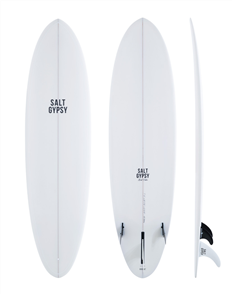 Salt Gypsy Surfboards Mid Tide PU Surfboard New 22-23 Colour, Hard White