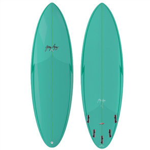 Gerry Lopez Squirty Five-Fin Surfboard, Green