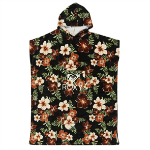 Roxy WOMENS STAY MAGICAL PRINTED HOOD TOWEL, ALMOND TROP FEELS