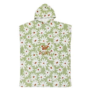 Roxy WOMENS STAY MAGICAL PRINTED HOODED TOWEL, GRN BIG FLORAL