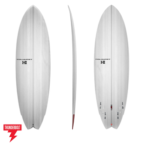 Thunderbolt Surfboards Harley Ingleby HIBT 3+3 Surfboard, White Red