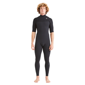 Billabong Mens 2/2mm Revo Natural Chest Zip SS Fullsuit, Blk