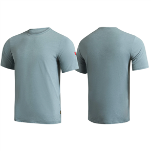 FLORENCE MARINE X Airtex Short Sleeve Rash Vest, Heather Light Sea Blue