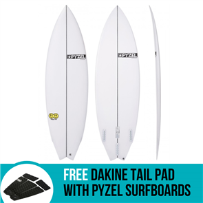 Pyzel Happy Twin Funformance Surfboard with FCS II Twin Fins