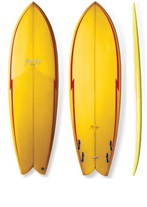 Gerry Lopez Something Fishy PU Quad-fin, Yellow, 6'4