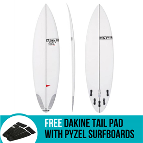 Pyzel Ghost Pro Surfboard with 3 or 5 FCS Fin Plugs