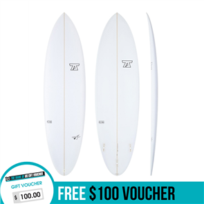7S Jetstream+ PU Surfboard, Clear