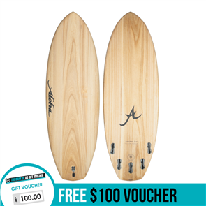 Aloha Ecoskin Black Panda 5 Fin (Fcsii) Surfboard, Ecoskin