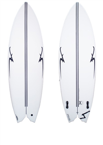 Aloha x Sequoia Cfd Fish Twin Fin (Fcsii) Surfboard, Clear