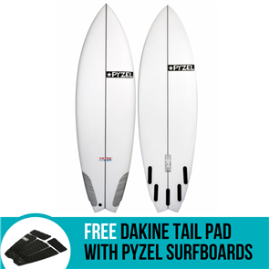 Pyzel Astro Pop XL Surfboard with 3 or 5 FCS Fin Plugs