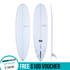 Modern Love Child PU Surfboard, New 22-23 Colour, Clear Blk Pinline