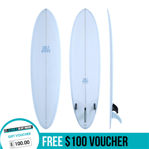 Salt Gypsy Surfboards Mid Tide PU Surfboard New 22-23 Colour, Vintage Blue