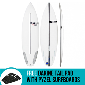 Pyzel EPS MINI GHOST SQUASH Surfboard with 5 FCS Fin Boxes