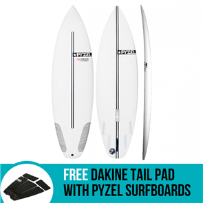 Pyzel EPS MINI GHOST SQUASH Surfboard with 5 Future Fin Boxes