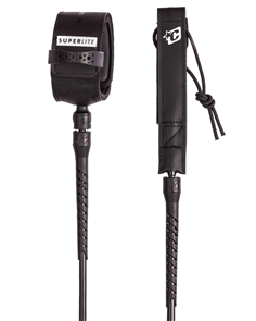 Creatures Of Leisure SUPERLITE LONGBOARD ANKLE 9 LEASH, BLACK SILVER