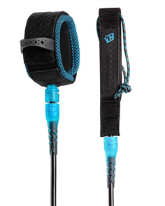 Creatures Of Leisure LONGBOARD ANKLE 9 LEASH, CYAN SPECKLE BLACK