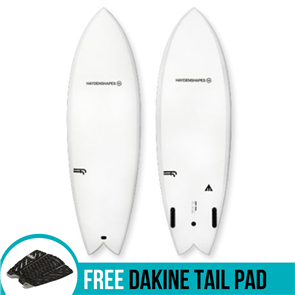 Haydenshapes Hypto Twin Future Flex Futures 2 Fin Surfboard, White