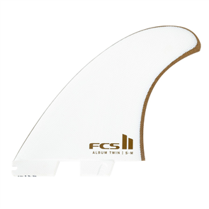 FCS II Album Twin+1 PG S-M White/Gold Retail Fins