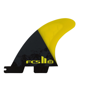 FCS II AM PC Large Yellow Quad Rear Retail Fins