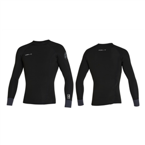 O'Neill DEFENDER LS CREW REVO 1MM WETSUIT TOP, BLK/GUNMTL