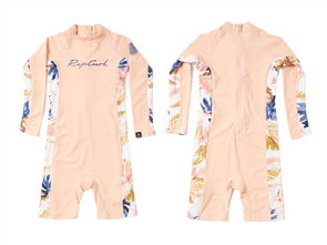 Rip Curl GIRLS 0-6 LONG SLEEVE UPF 50+ SPRINGSUIT, PEACH