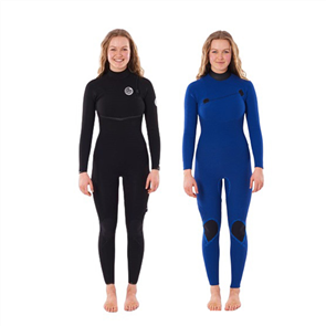 Rip Curl WOMENS E BOMB 4/3MM GBS ZIP FREE STEAMER, BLACK