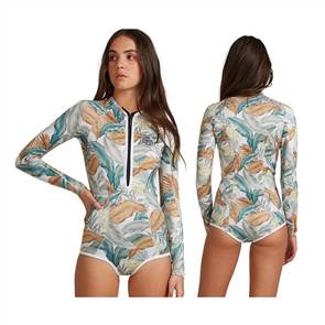 Rip Curl G Bomb Long Sleeve 1mm Hi Cut Springsuit, Green