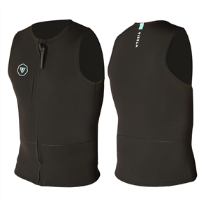 Vissla Wetsuits 7 SEAS 2MM FRONT ZIP VEST WETSUIT TOP, Black