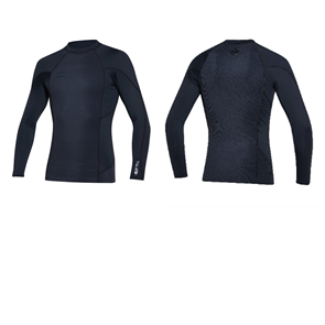 O'Neill HYPERFREAK TB3X NEO/LYCRA 0.5mm LS CREW WETSUIT TOP, BLACK