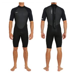 O'Neill REACTOR 2 BACK ZIP 2MM S/S SPRINGSUIT, BLACK