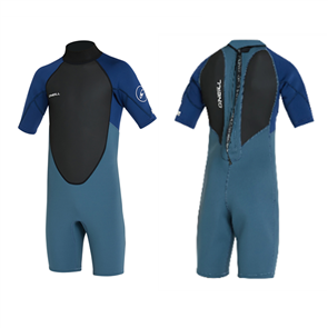 O'Neill BOYS REACTOR 2 BACK ZIP 2MM S/S SPRINGSUIT, CADET/MARINE