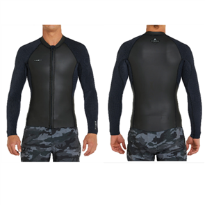 O'Neill HYPERFREAK FZ LS JACKET 2MM WETSUIT TOP, BLACK