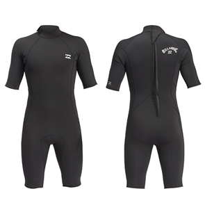 Billabong Wetsuits 2/2mm ABSOLUTE BZ SS FL SPRING SUIT, BLACK