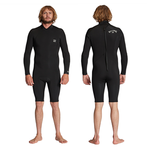 Billabong Wetsuits 2/2mm ABSOLUTE BZ LS FL SPRING SUIT, BLACK