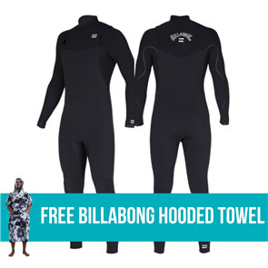 Billabong Wetsuits 2023 MODEL 4/3mm FURNACE COMP CZ FULL STEAMER, BLACK