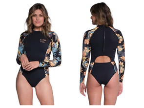 Salty Crew REFUGE ONE PIECE RASHGUARD, MULTI COLOURED