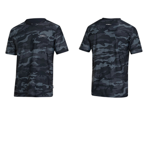 O'Neill Strike Mission UV Short Sleeve Surf Tee, Black Camo