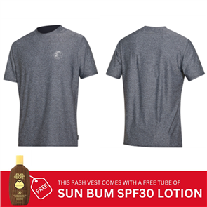 O'Neill BLACK 24/7 HYBRID S/S SURF TEE + FREE SPF 30 Sun Bum Lotion