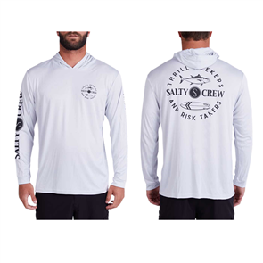 Salty Crew FLIP FLOP HOOD SUNSHIRT, SILVER