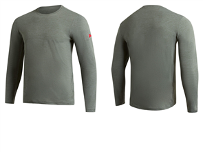 FLORENCE MARINE X Airtex Long Sleeve Rash Vest, Heather Dark Sage