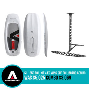 Armstrong Foils S1 1250 Foil Kit + FG Wing Sup Foil Board Combo