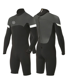 Vissla Wetsuits 7 SEAS RADITUDE 2/2mm LS SPRING SPRINGSUIT, Black Smoothie