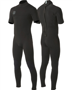 Vissla Wetsuits 7 SEAS 2/2MM  FULL BACK ZIP SS STEAMER, Black