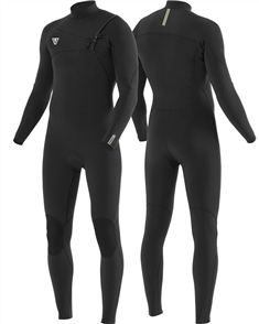 Vissla Wetsuits 7 SEAS COMP 4/3mm FULL CHEST ZIP STEAMER, Black 2