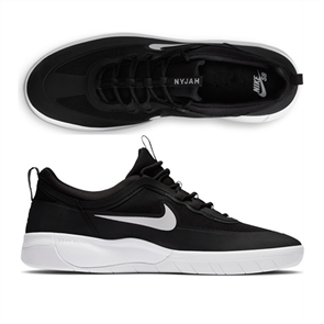 Nike SB NYJAH FREE 2 SHOE, BLACK/WHITE-BLACK-BLACK